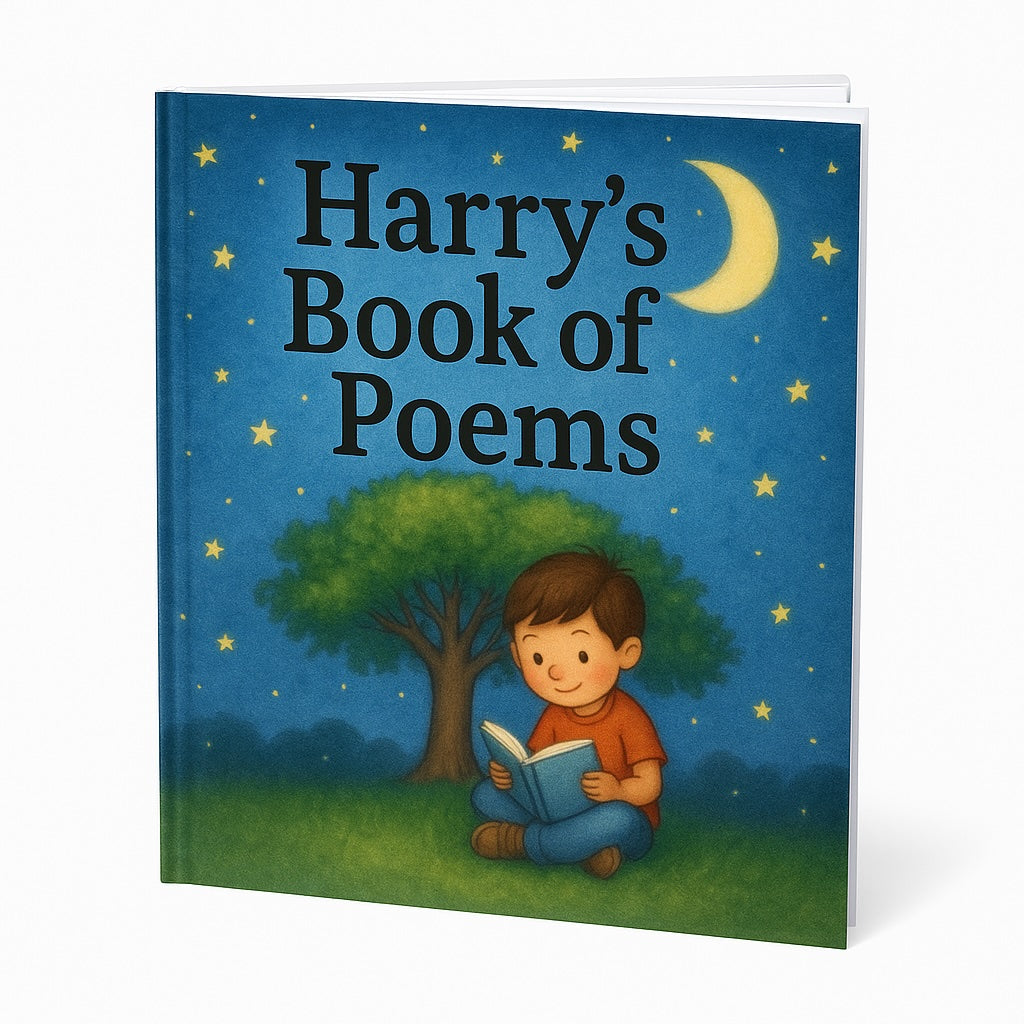 Illustrated poem page close-up